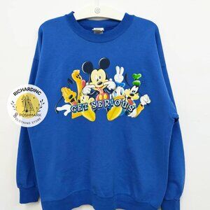 EARLY 2000 MICKEY THE GANG Shirt Sweatshirt Retro get serious Sweatshirt shirt